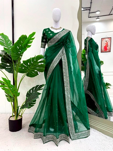 organza saree for women