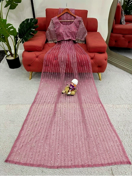 lightweight net saree
