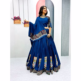 tiny tex pure cotton navratri chaniya choli with gamathi work