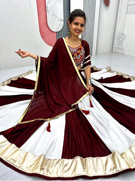 Brown Garba Outfit for Women