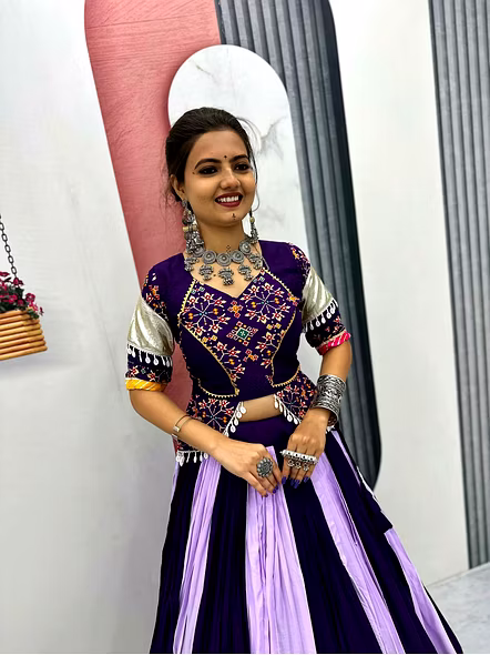 Purple Navratri Lehenga Choli