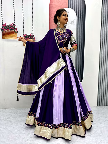 Purple Garba Outfit for Women