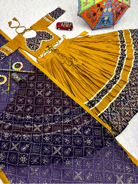 cotton lehenga for garba