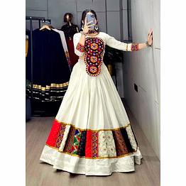 shiv kutchi work navratri lehenga choli set