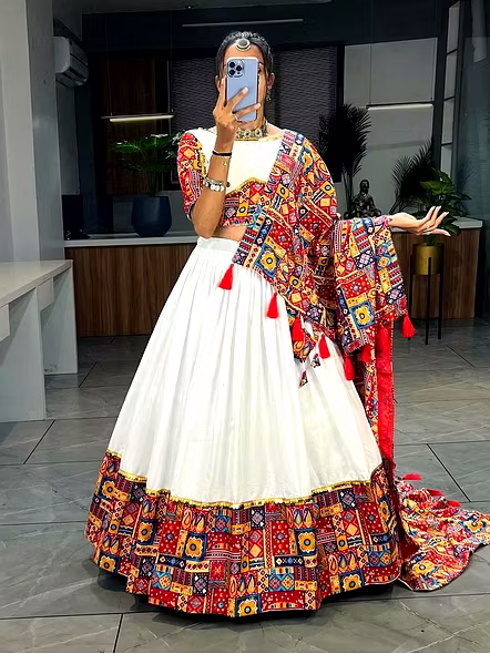 stitched lehenga with dupatta