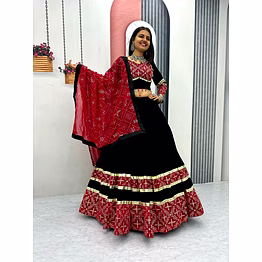 tiny tex pure cotton navratri chaniya choli with real mirror work