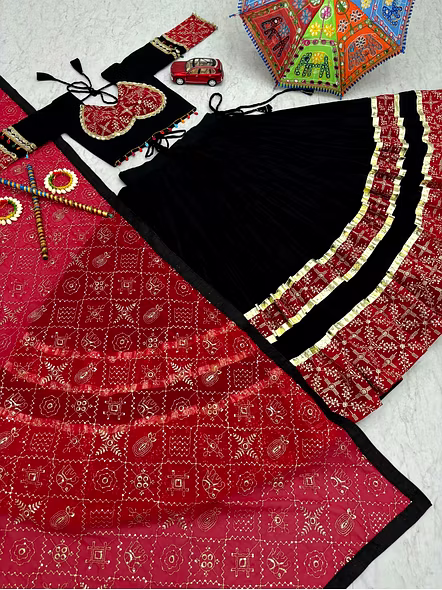cotton lehenga for garba