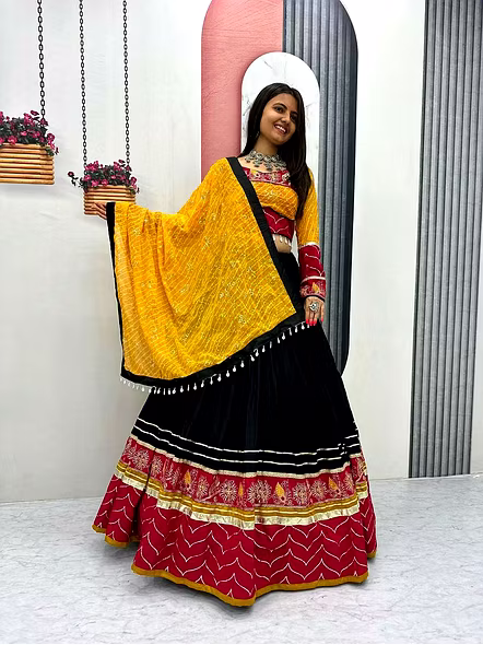 Navratri Special Rayon Cotton Lehenga Choli Set