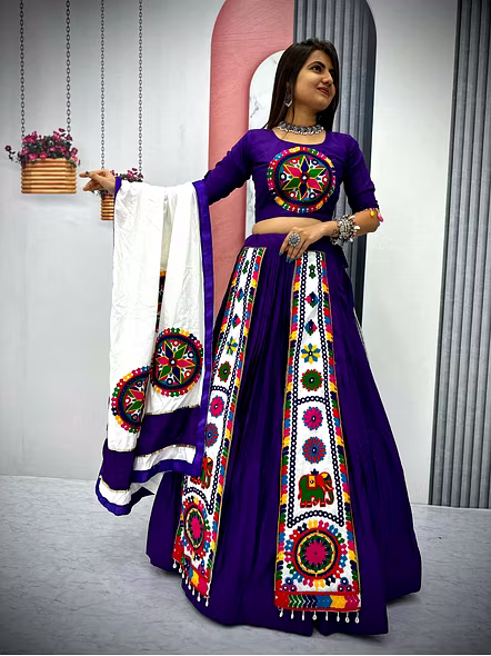 Purple Traditional chaniya choli