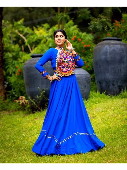 Royal Blue Navratri lehenga