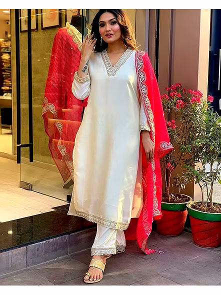white salwar suit for women