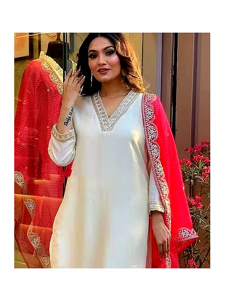 pure white salwar suit​