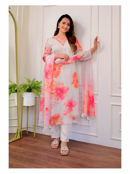 organza kurta set