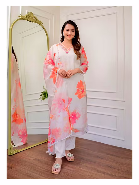 printed straight kurta