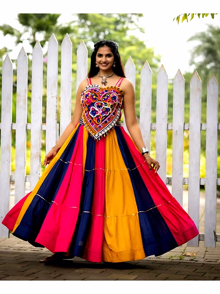 Colorful Navratri Choli Set-GRTN8058