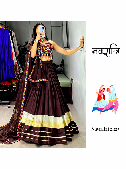 Pure Rayon Cotton Gamthi with Real Mirror Work