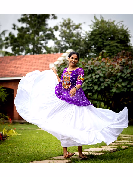 Traditional Leheriya Lehenga-Purple-3