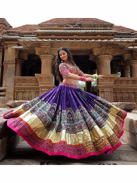 Navratri Real Mirror Work Chaniya Choli-4