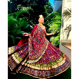 shiv navratri heavy muslin cotton digital printed lehenga choli