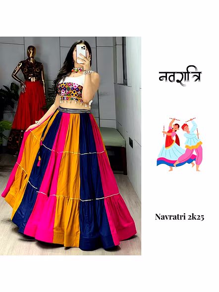 Pure Unn Kutchhi Work Fancy Top with Real Mirrors