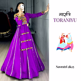 shiv purple color rayon pure cotton lehenga choli with gamthi work