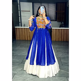 shiv leheriya print navratri kurti