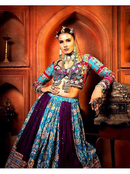 Real Mirror Work Digital print Chnaiya Choli For Navratri 106-ALC106