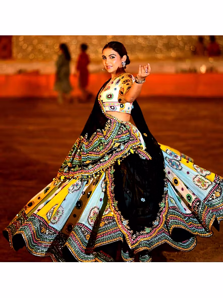 Real Mirror Work Digital print Chnaiya Choli For Navratri 124-2