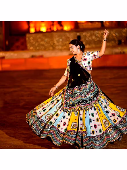 Real Mirror Work Digital print Chnaiya Choli For Navratri 124-3