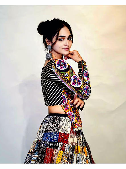 Real Mirror Work Digital print Chnaiya Choli For Navratri 125-2