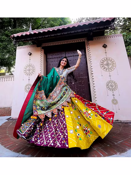 Geeta Rabari Mirror Work Chaniya Choli