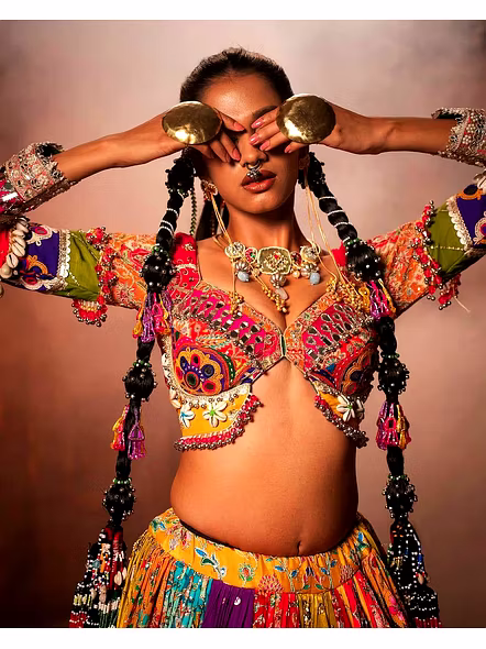 Real Mirror Work Digital print Chnaiya Choli For Navratri 128-2