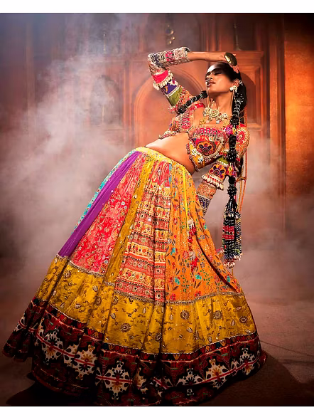 Real Mirror Work Digital print Chnaiya Choli For Navratri 128-3