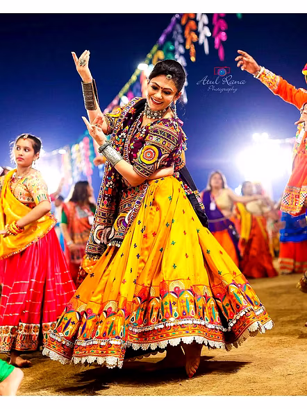 Real Mirror Work Digital print Chnaiya Choli For Navratri 129-3