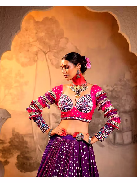 Real Mirror Work Digital print Chnaiya Choli For Navratri 132-ALC132