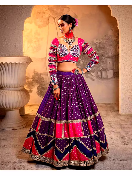 Real Mirror Work Digital print Chnaiya Choli For Navratri 132-2