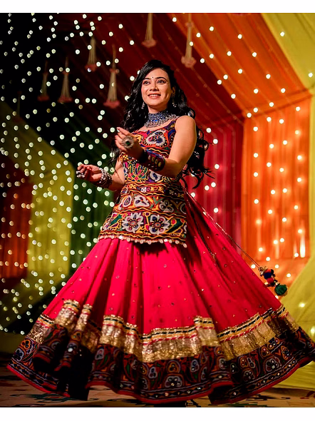 Real Mirror Work Digital print Chnaiya Choli For Navratri 134-ALC134