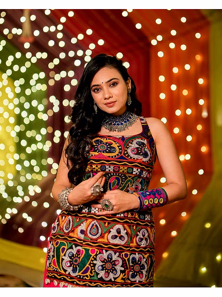 Real Mirror Work Digital print Chnaiya Choli For Navratri 134-1