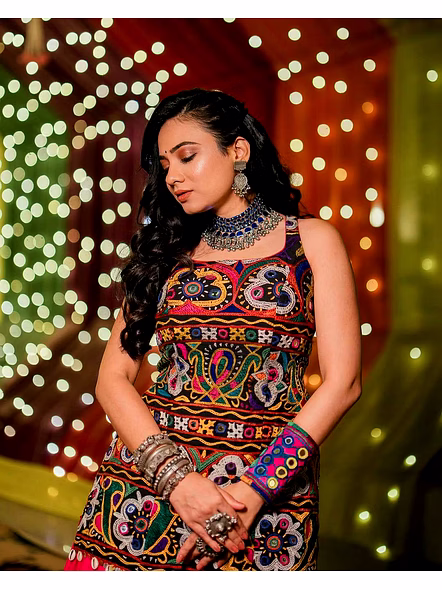 Real Mirror Work Digital print Chnaiya Choli For Navratri 134-2