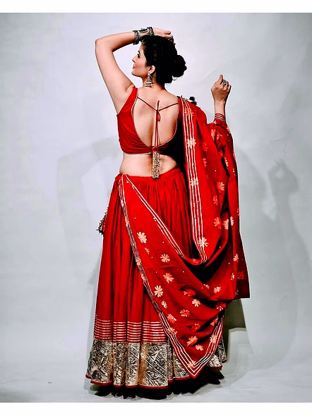 Real Mirror Work Digital print Chnaiya Choli For Navratri 136-4