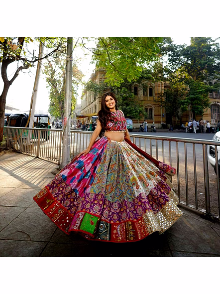 mirror work lehenga