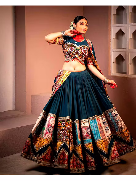 Real Mirror Work Digital print Chnaiya Choli For Navratri 138-ALC138