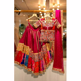 shiv real mirror work digital print chnaiya choli for navratri 139