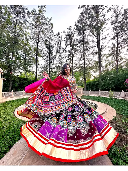 Real Mirror Work Digital print Chnaiya Choli For Navratri 140-ALC140