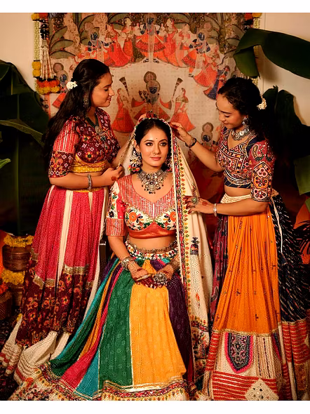 Real Mirror Work Digital print Chnaiya Choli For Navratri 142-2