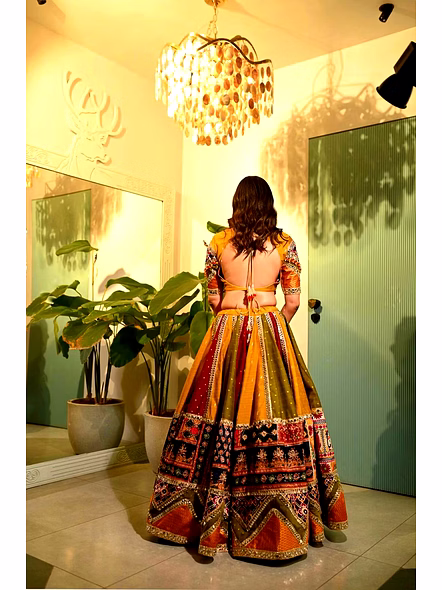 Real Mirror Work Digital print Chnaiya Choli For Navratri 143-2