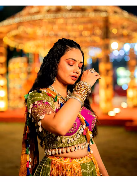 Real Mirror Work Digital print Chnaiya Choli For Navratri 144-1