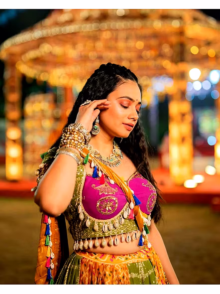 Real Mirror Work Digital print Chnaiya Choli For Navratri 144-2