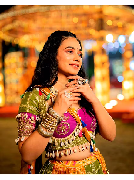 Real Mirror Work Digital print Chnaiya Choli For Navratri 144-3