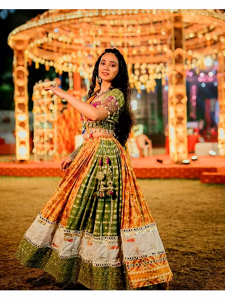 Real Mirror Work Digital print Chnaiya Choli For Navratri 144-4